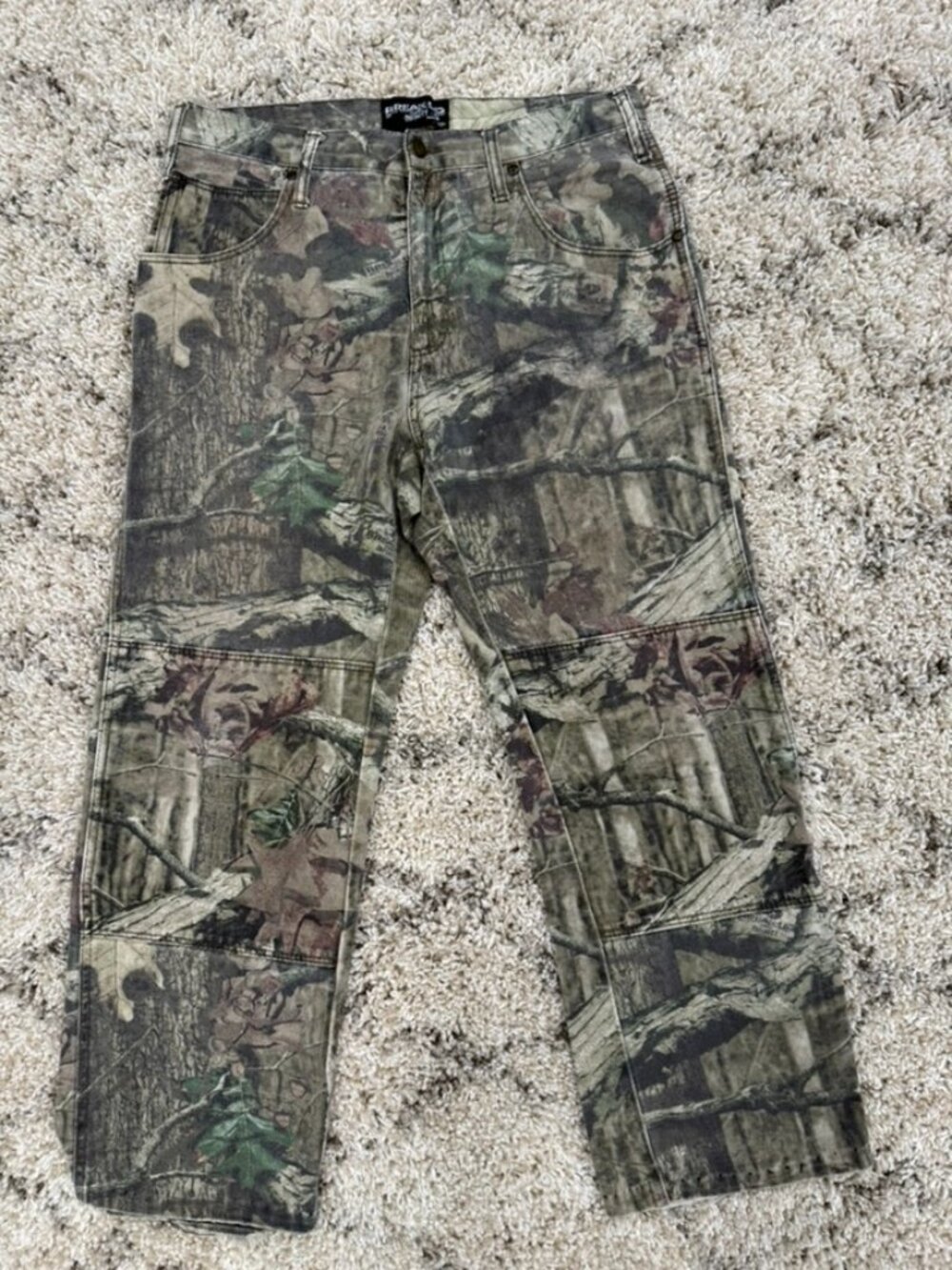 Realtree Camo Men's Double Knee Denim Pants - 33 x 27